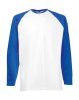 Long Sleeve Baseball T-Shirt Kleur White-Royal