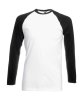 Long Sleeve Baseball T-Shirt Kleur White-Black
